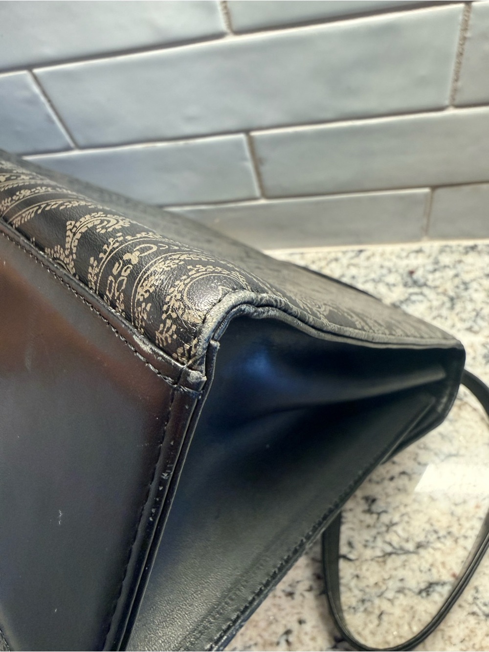 VINTAGE Valentino Garavani Archive Paisley Top Handle Satchel 2-Way Bag - Picture 6 of 10